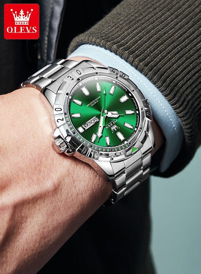 أوليفز ساعات رجالية كوارتز مقاومة للماء من الفولاذ المقاوم للصدأ، ساعات عمل 42 مم - Image 4